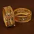 Stone Embellished Copper Made Gheru Adjustable Bangles BD460