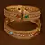 Stone Embellished Copper Made Gheru Adjustable Bangles BD462