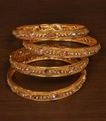Stone Embellished Copper Made Gheru Bangles BD468