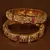 Stone Embellished Copper Made Gheru Adjustable Bangles BD476