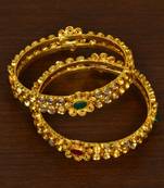 Kundan and Stone Embellished Designer Bangles BD483