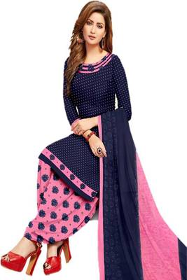 Light-pink printed crepe salwar 1