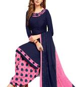 Light-pink printed crepe salwar