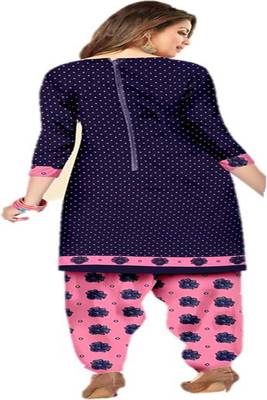 Light-pink printed crepe salwar 2