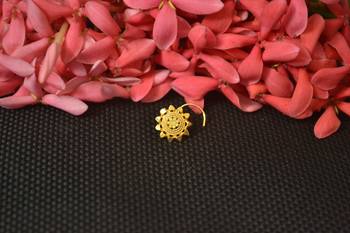 Allure Charming designer gold diamond nose ring or nose pin 1