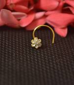 Gold Sizzling Graceful Designer Nosepins Diamond nose ring or Nose Pin