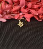 Sizzling Graceful Designer Nosepins Gold Diamond nose ring or Nose Pin