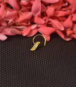 Elite bejeweled designer gold diamond nose ring or nose pin