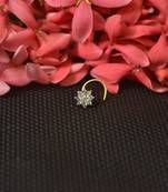 Turquoise Sizzling graceful designer gold diamond nose ring or nose pin