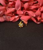 Yellow Sizzling graceful designer gold diamond nose ring or nose pin