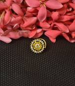 Yellow Allure charming designer gold diamond nose ring or nose pin