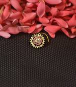 Pink Sizzling graceful designer gold diamond nose ring or nose pin