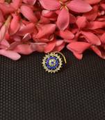 Blue Sizzling Graceful Designer Nosepins Gold Diamond nose ring or Nose Pin