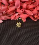 Twinkling Fancy Gold Multi Diamond nose ring or nose pin 