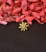 Elite bejeweled designer Big gold diamond nose ring or nose pin