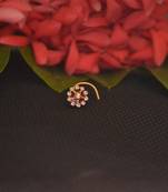 Shimmering Graceful Gold cubic zirconia nose ring or nose pin 