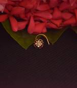 Meenakari Sizzling graceful designer gold diamond nose ring or nose pin