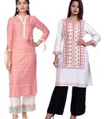 Multicolor printed rayon combo-kurtis