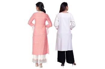 Multicolor printed rayon combo-kurtis 2