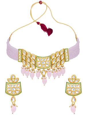 Pink pearl necklace sets 2