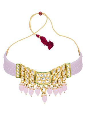 Pink pearl necklace sets 4