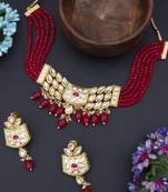 Red pearl necklace sets