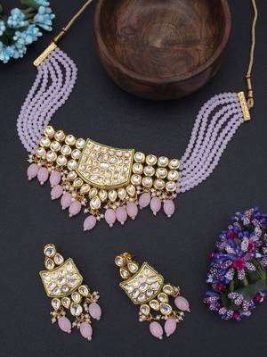 Pink pearl necklace sets 1