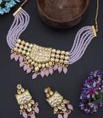 Pink pearl necklace sets