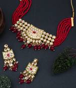 Red pearl necklace sets