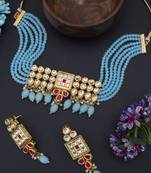 Blue pearl necklace sets