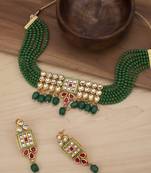 Green pearl necklace sets