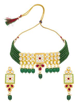 Green pearl necklace sets 2