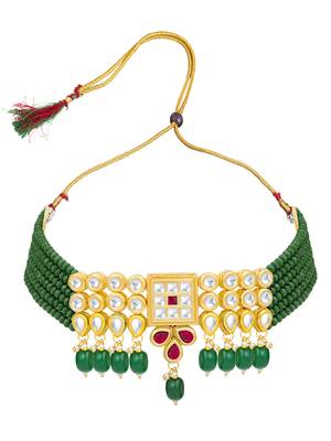 Green pearl necklace sets 4