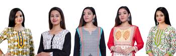 Multicolor printed rayon combo-kurtis 3