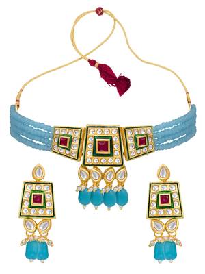Blue pearl necklace sets 2