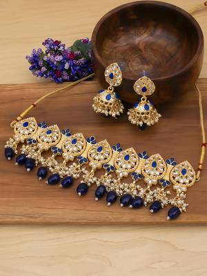 Blue pearl necklace sets 1