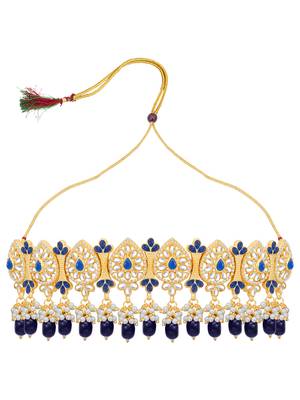 Blue pearl necklace sets 4