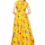 Yellow  floral printed Gown