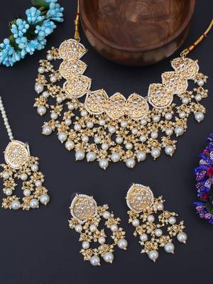 White pearl necklace sets 1