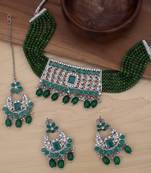 Green pearl necklace sets