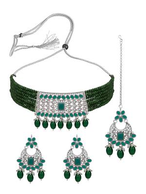 Green pearl necklace sets 2