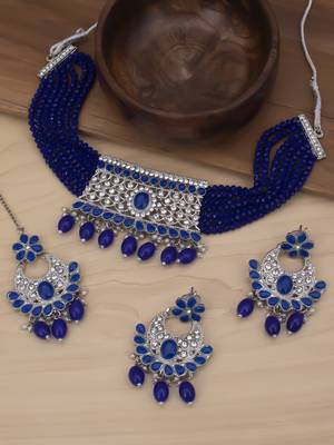 Blue pearl necklace sets 1