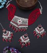 Red pearl necklace sets