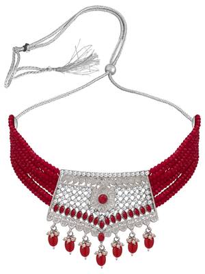Red pearl necklace sets 4