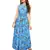 Blue floral printed Gown