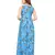 Blue floral printed Gown