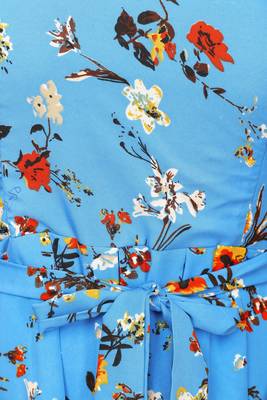 Blue floral printed Gown 5
