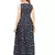 Navy-blue floral printed Gown