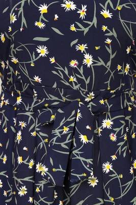 Navy-blue floral printed Gown 6