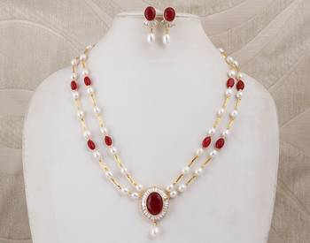 Natural Fresh Water Pearl Set From Hyderabad of Authenticity 3
